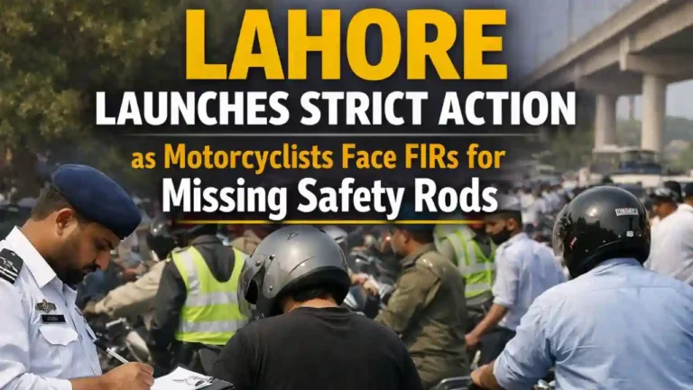 Lahore Launches Strict Action as Motorcyclists Face FIRs for Missing Safety Rods