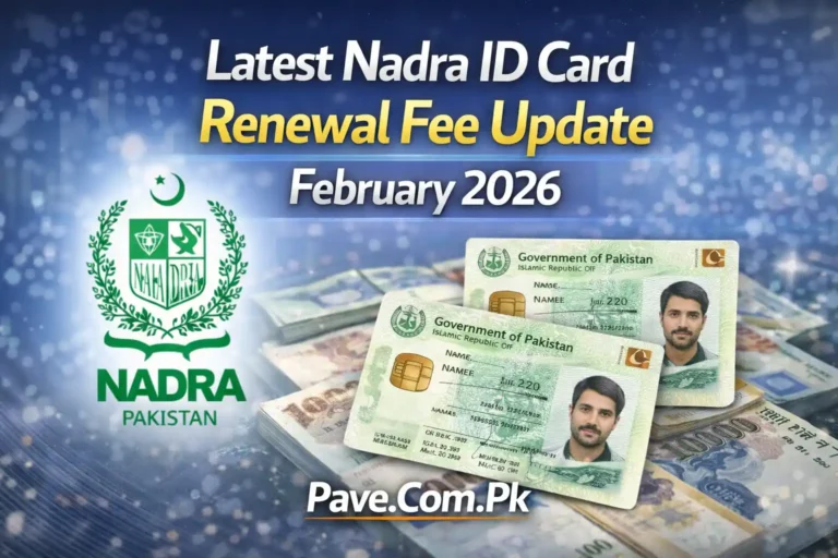 Latest Nadra ID Card Renewal Fee Update February 2026 6 Latest Nadra ID Card Renewal Fee Update February 2026