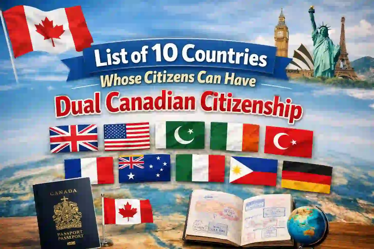List of 10 Countries Whose Citizens Can Have Dual Canadian Citizenship