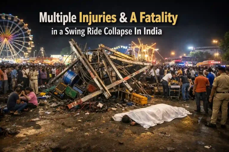 Multiple Injuries & A Fatality in a Swing Ride Collapse In India 1 Multiple Injuries & A Fatality in a Swing Ride Collapse In India