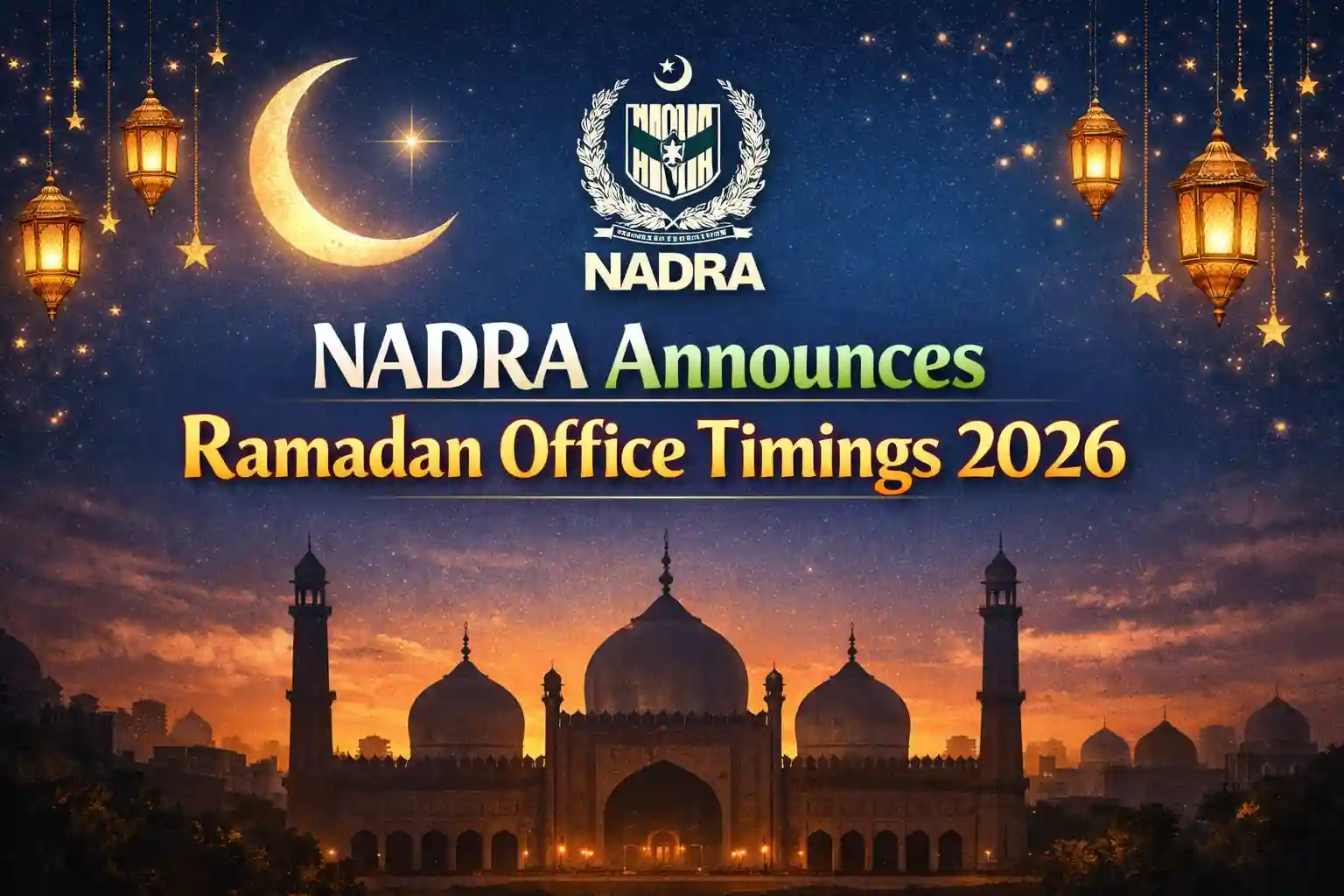 NADRA Announces Ramadan Office Timings 2026 1 NADRA Announces Ramadan Office Timings 2026
