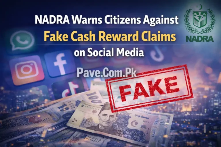 NADRA Warns Citizens Against Fake Cash Reward Claims on Social Media