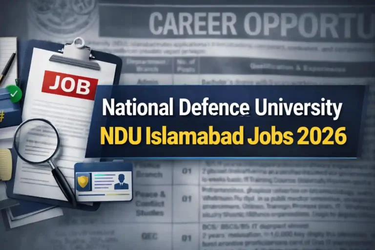 National Defence University NDU Islamabad Jobs 2026