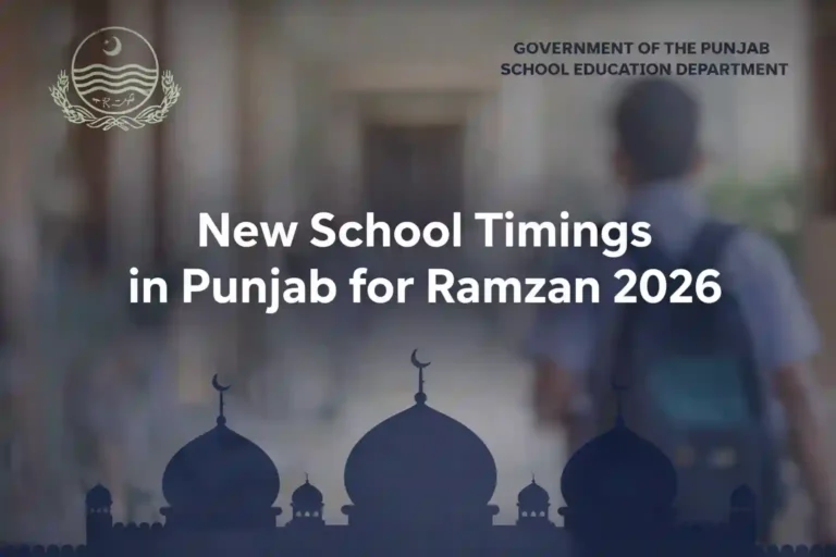 New School Timings in Punjab for Ramzan 2026 (Official)