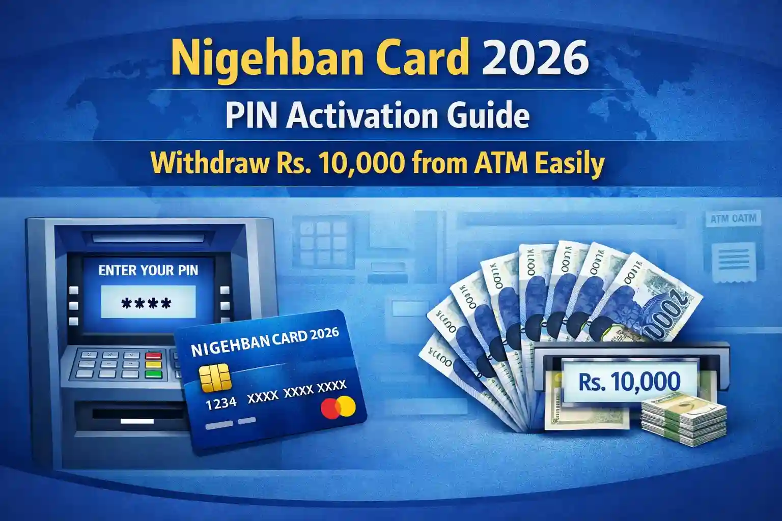 Nigehban Card 2026 PIN Activation Guide – Withdraw Rs. 10,000 from ATM Easily