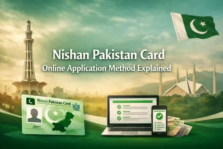 Nishan Pakistan Card Online Application Method Explained