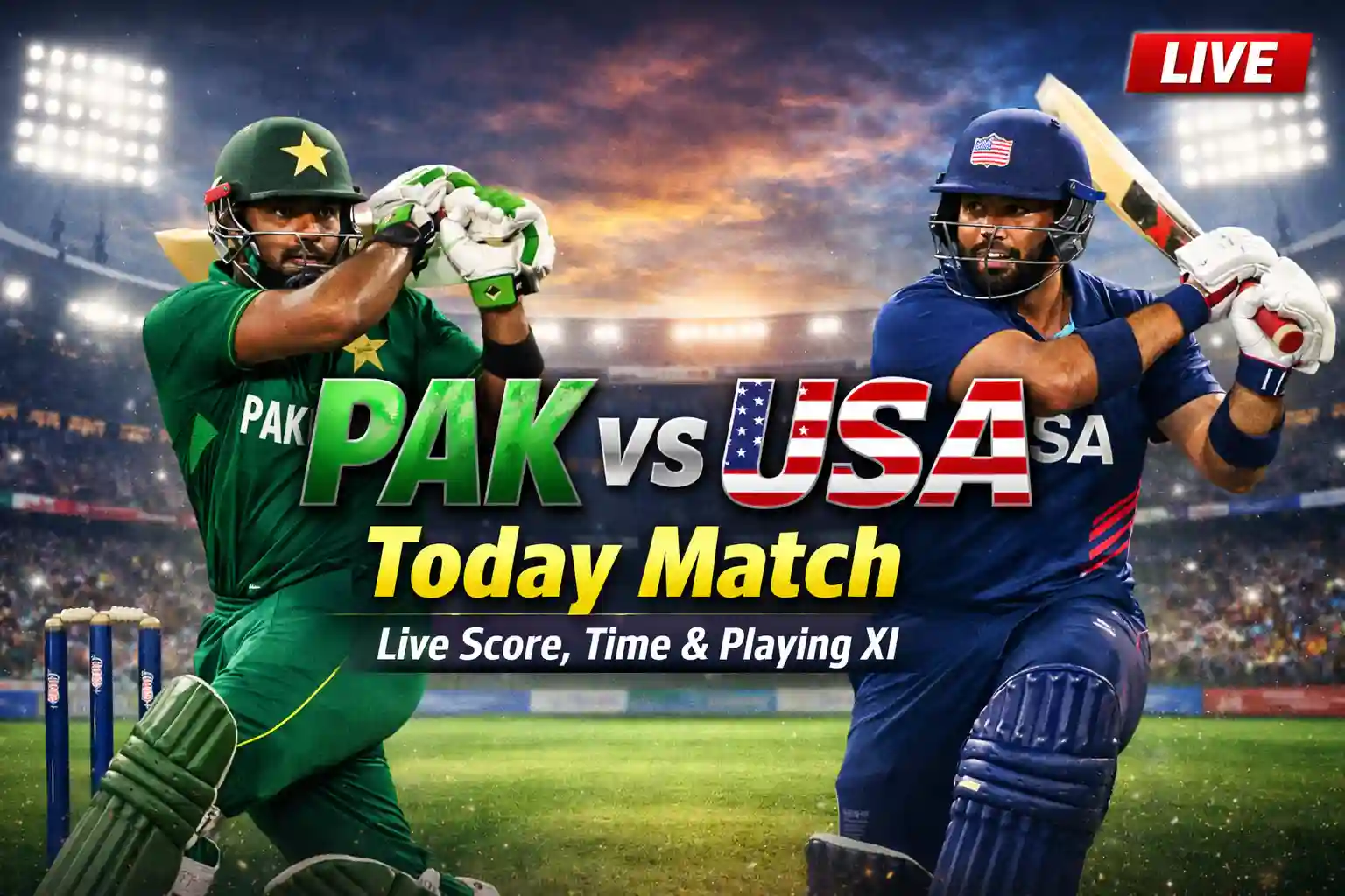 PAK vs USA Today Match – Live Score, Time & Playing XI