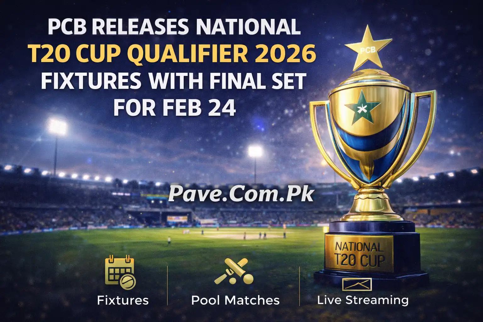 PCB Releases National T20 Cup Qualifier 2026 Fixtures With Final Set for Feb 24 1 PCB Releases National T20 Cup Qualifier 2026 Fixtures With Final Set for Feb 24
