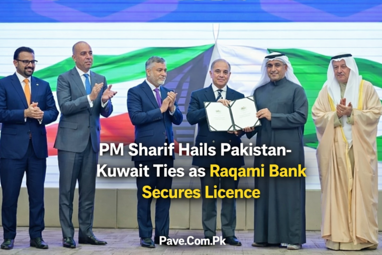 PM Sharif Hails Pakistan-Kuwait Ties as Raqami Bank Secures Licence