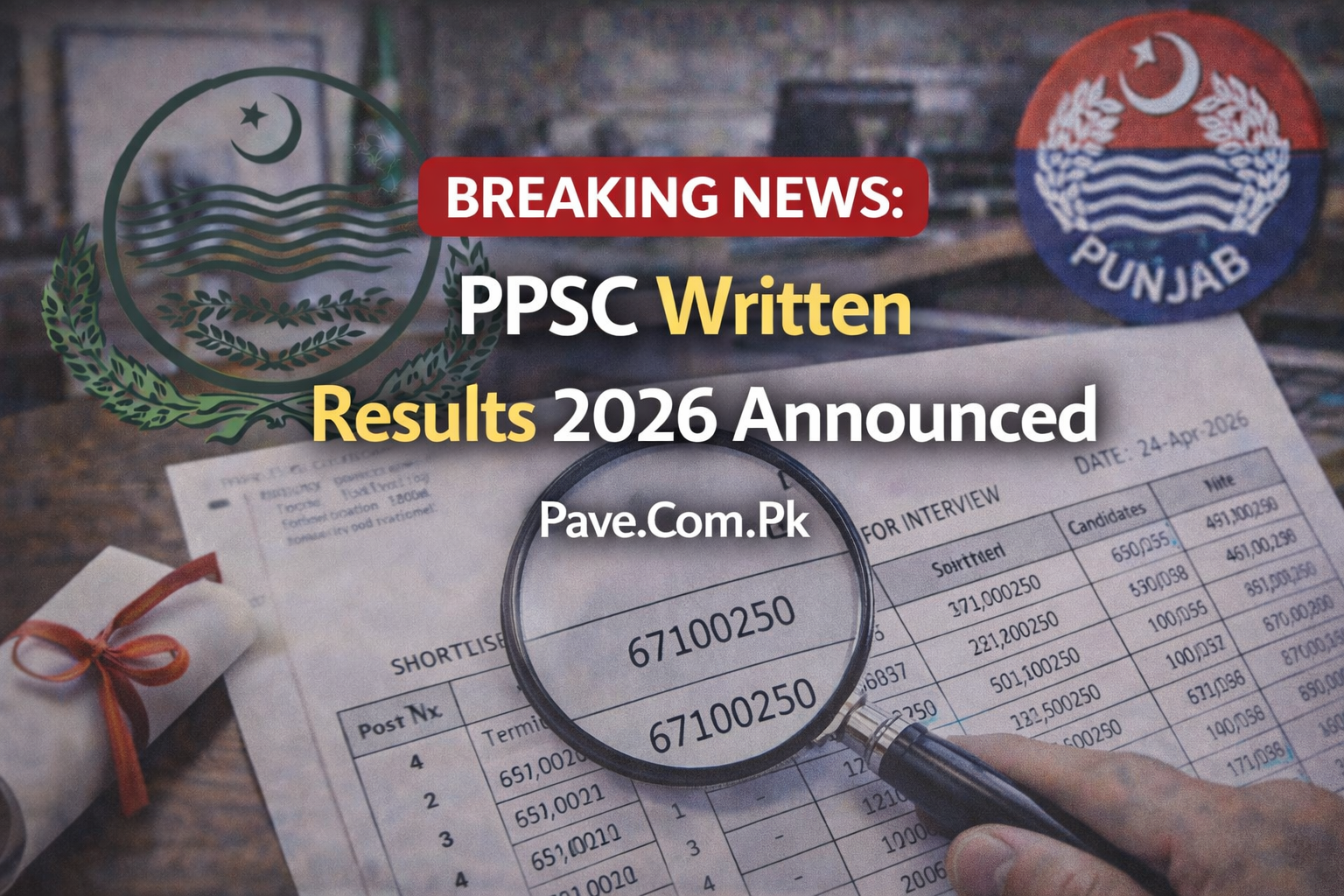 PPSC Announces Written Results of Various Posts 2026 Today – Check Your PPSC Results Status Online