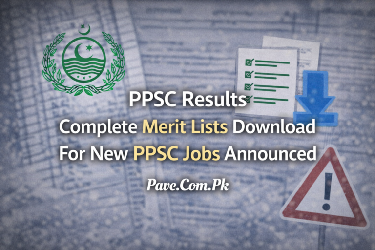 PPSC Results Complete Merit Lists Download For New PPSC Jobs Announced