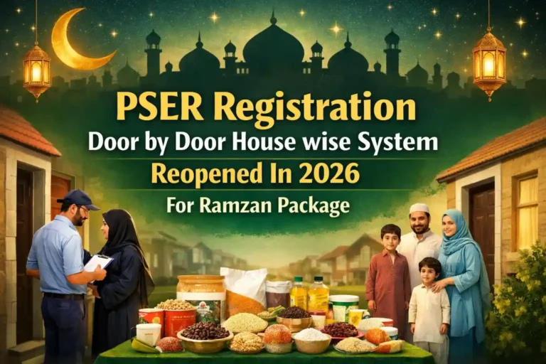 PSER Registration Door by Door House wise System Reopened In 2026 For Ramzan Package 7 PSER Registration Door by Door House wise System