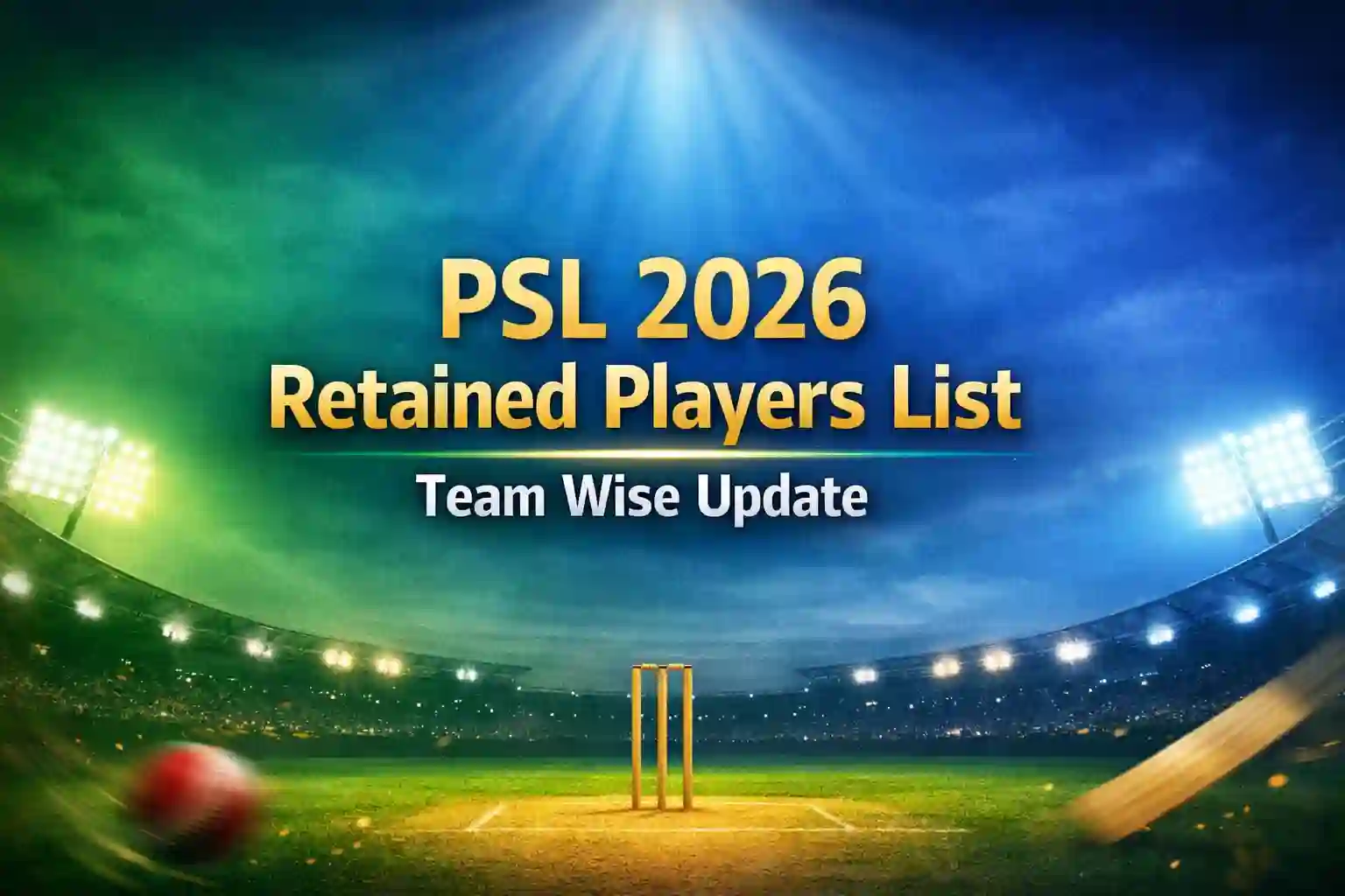 PSL 2026 Retained Players List – Team Wise Update