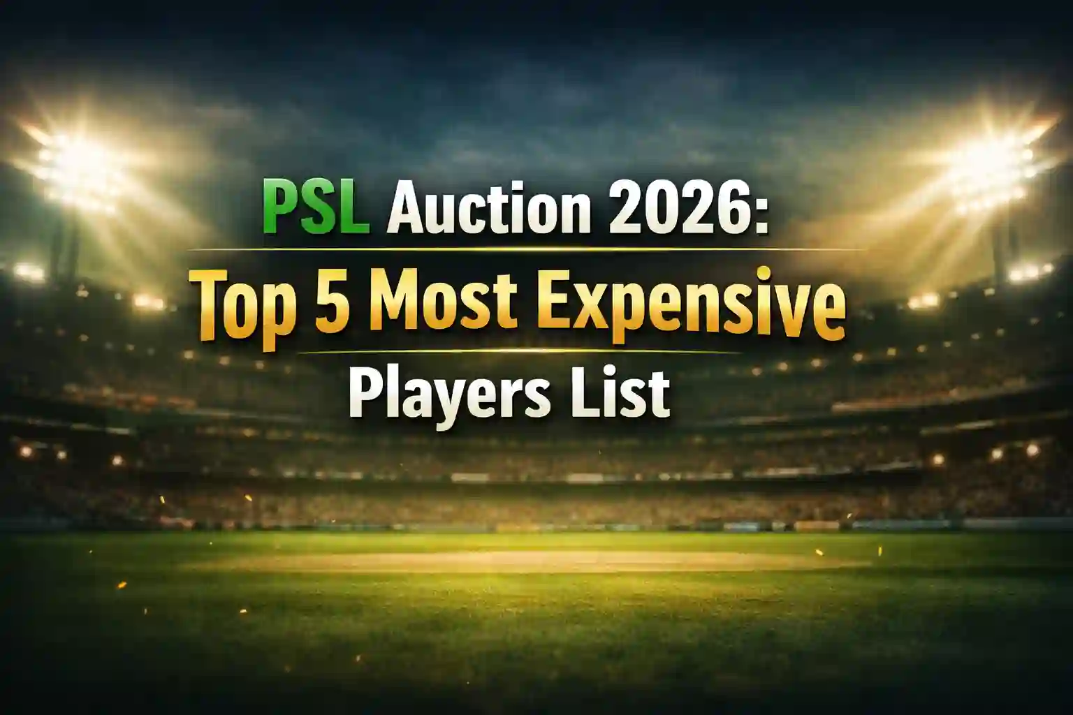 PSL Auction 2026: Top 5 Most Expensive Players List 1 PSL Auction 2026: Top 5 Most Expensive Players List