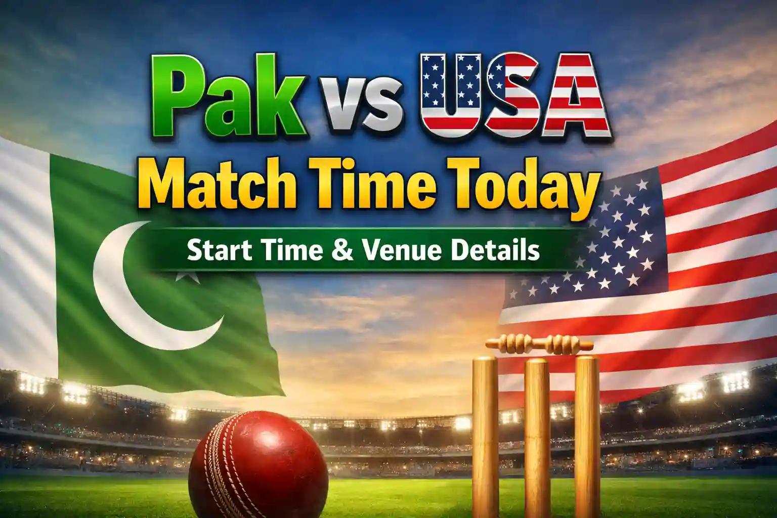 Pak vs USA Match Time Today – Start Time & Venue Details