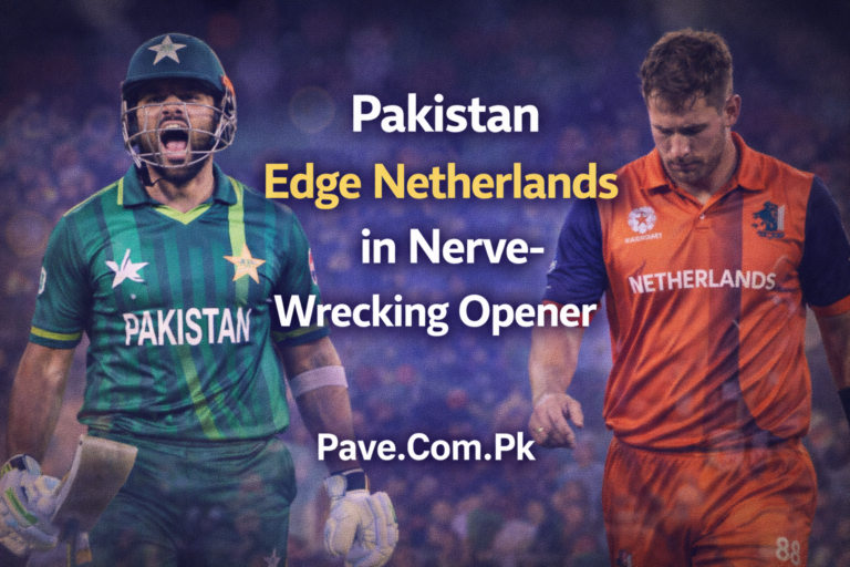 Pakistan Edge Netherlands in Nerve-Wrecking Opener