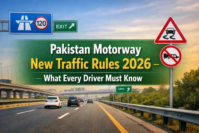 Pakistan Motorway New Traffic Rules 2026