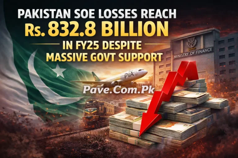 Pakistan SOE Losses Reach Rs. 832.8 Billion in FY25 Despite Massive Govt Support