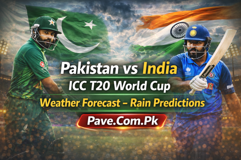 Pakistan vs India ICC T20 World Cup Cricket Match Weather Forecast – Rain Predictions