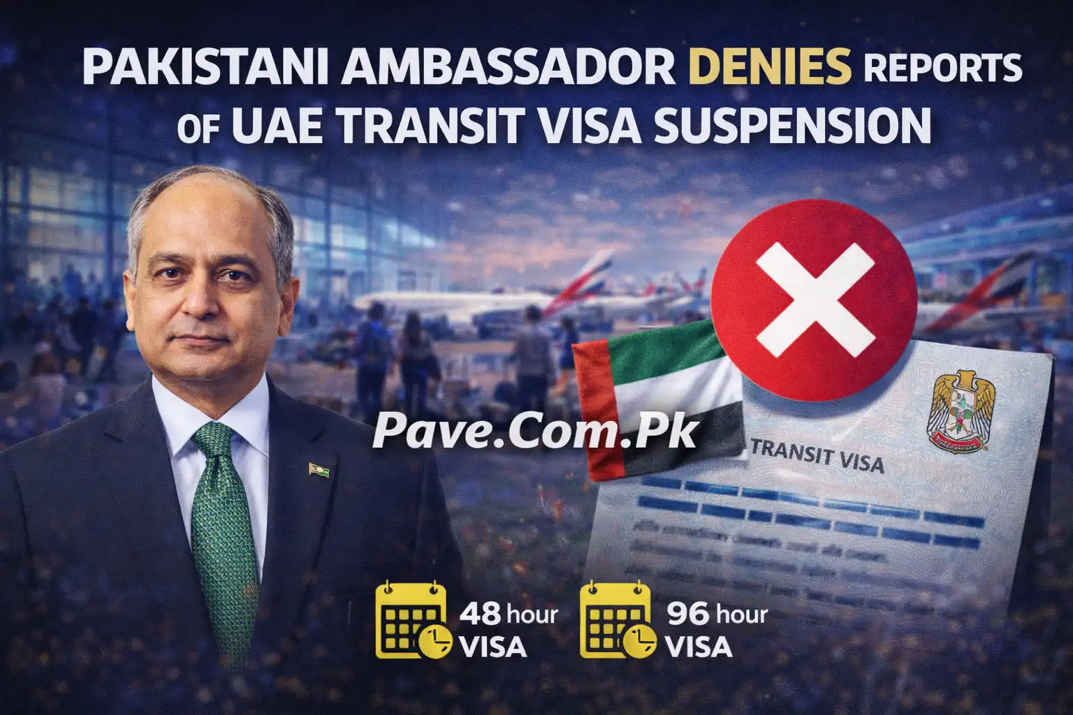 Pakistani Ambassador Denies Reports of UAE Transit Visa Suspension 1 Pakistani Ambassador Denies Reports of UAE Transit Visa Suspension