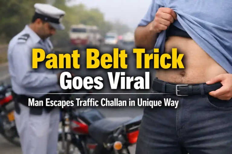 Pant Belt Trick Goes Viral Man Escapes Traffic Challan in Unique Way