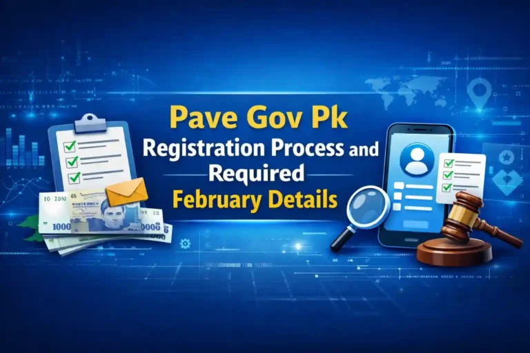 Pave Gov Pk Registration Process and Required February Details