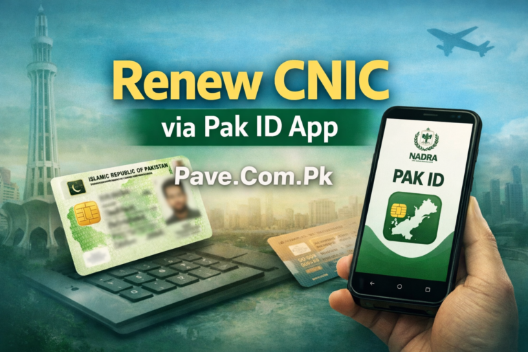 Procedure For NADRA CNIC Renewal Via Pak ID App Online