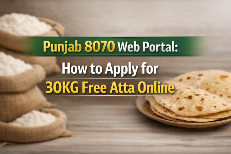 Punjab 8070 Web Portal: How to Apply for 30KG Free Atta Online 2 Punjab 8070 Web Portal