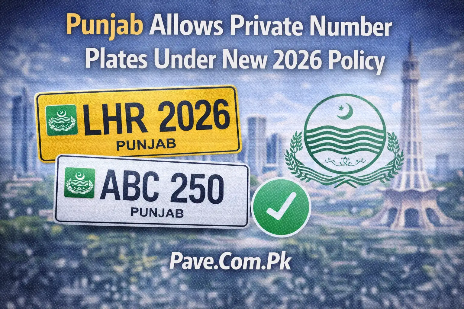 Punjab Allows Private Number Plates Under New 2026 Policy