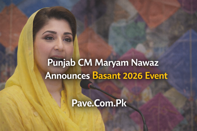 Punjab CM Maryam Nawaz Announces Basant 2026 Event