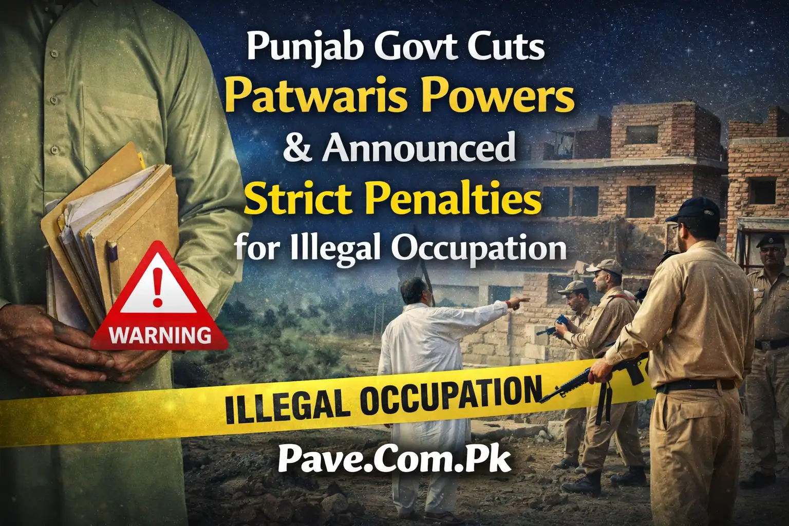 Punjab Govt Cuts Patwaris Powers & Announced Strict Penalties for Illegal Occupation