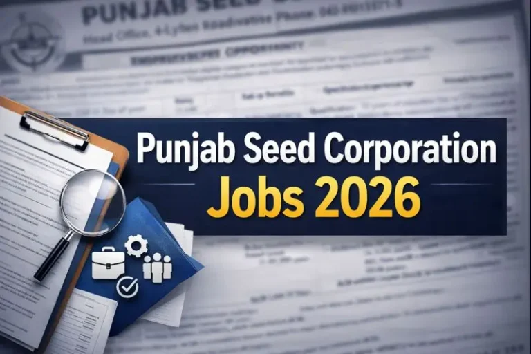 Punjab Seed Corporation Jobs 2026 Apply Online | Latest PSC Lahore Vacancies 5 Punjab Seed Corporation Jobs 2026