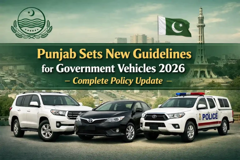 Punjab Sets New Guidelines for Government Vehicles 2026
