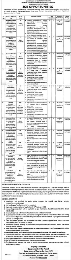 Punjab Tourism Force Jobs 2026 by DTS Punjab – Online Applications Open 6 Punjab Tourism Force Jobs 2026