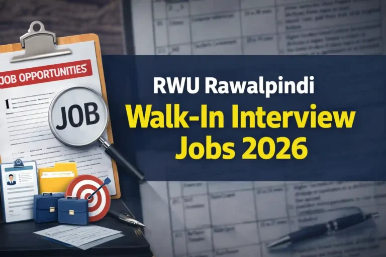 RWU Rawalpindi Walk-In Interview Jobs 2026