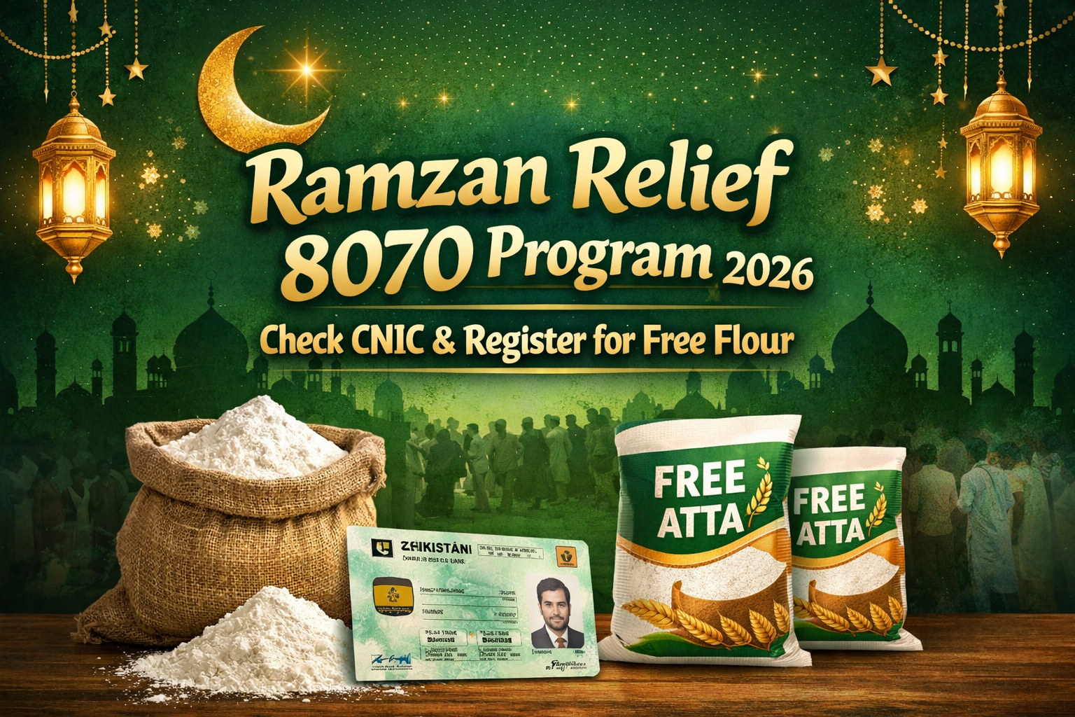 Ramzan Relief 8070 Program 2026 – Check CNIC & Register for Free Flour 1 Ramzan Relief 8070 Program 2026