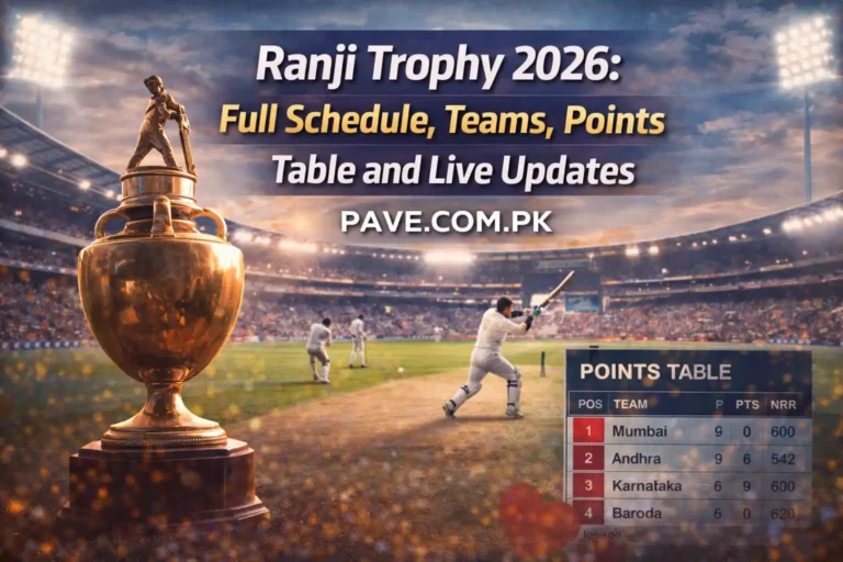 Ranji Trophy 2026 Full Schedule, Teams, Points Table and Live Updates