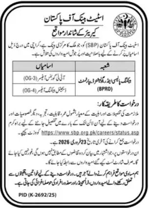 SBP Jobs 2026 Online Apply