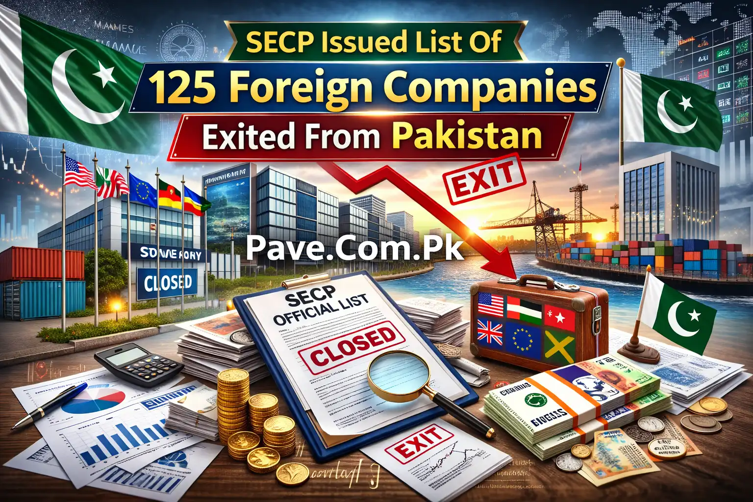 SECP Issued List Of 125 Foreign Companies Exited From Pakistan