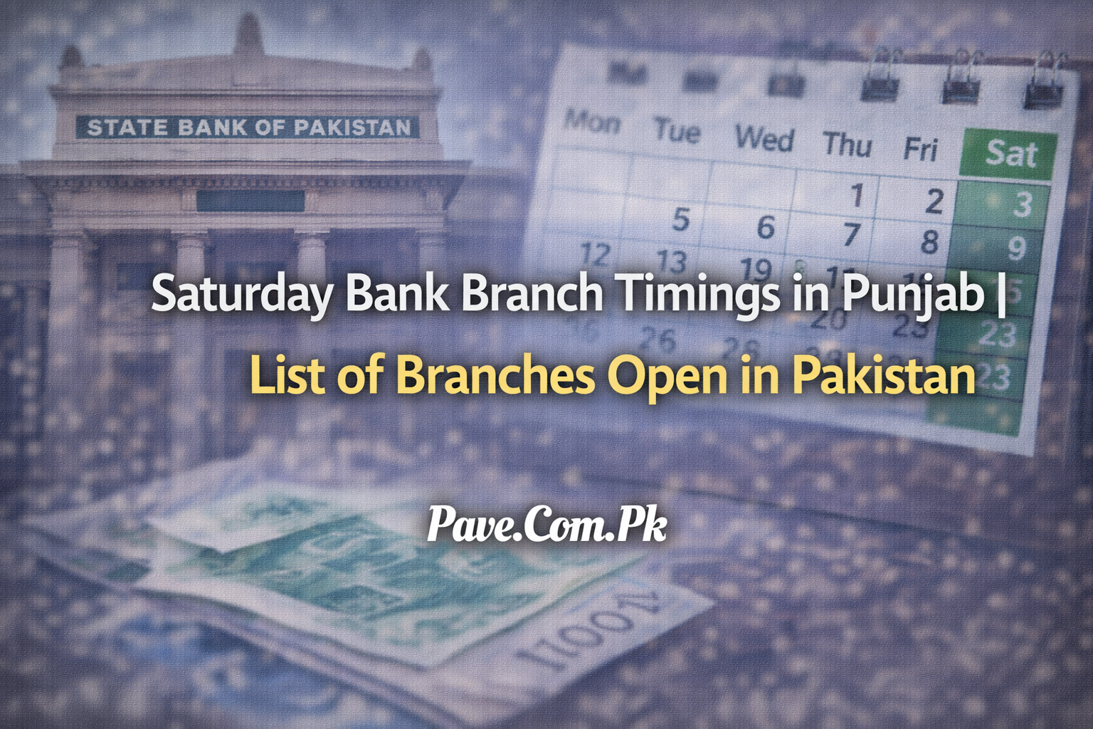Saturday Bank Branch Timings in Punjab | List of Branches Open in Pakistan 1 Saturday Bank Branch Timings in Punjab List of Branches Open in Pakistan