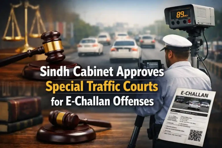 Sindh Cabinet Approves Special Traffic Courts for E-Challan Offenses