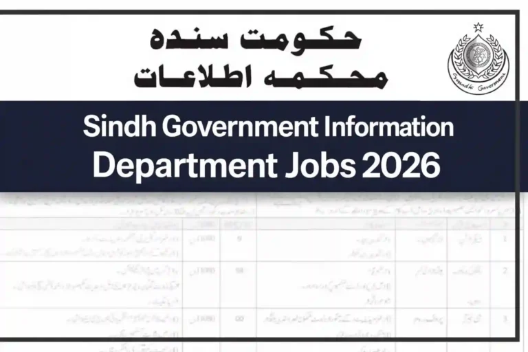 Sindh Government Jobs 2026