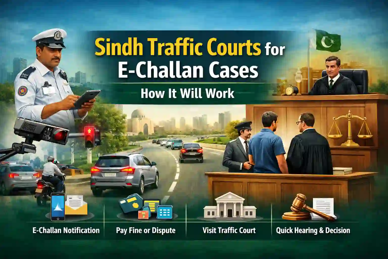 Sindh Traffic Courts for E-Challan Cases – How It Will Work