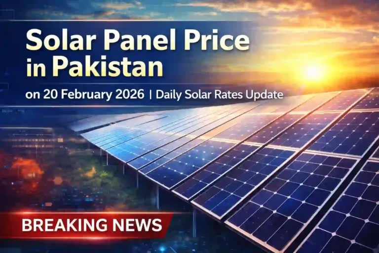 Solar Panel Price in Pakistan on 20 February 2026