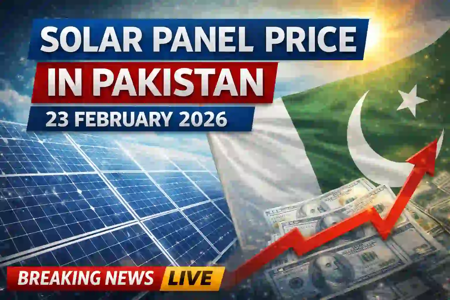Solar Panel Price in Pakistan on 23 February 2026
