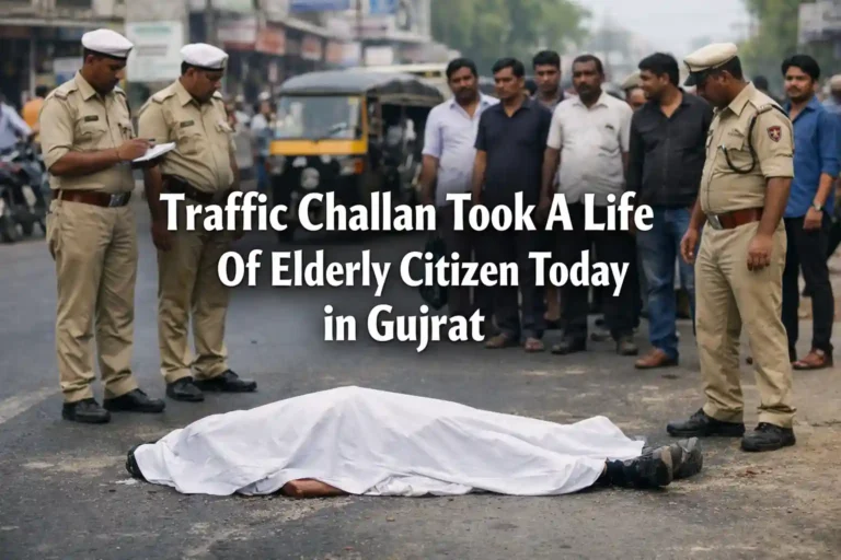 Traffic Challan Took A Life Of Elderly Citizen Today in Gujrat