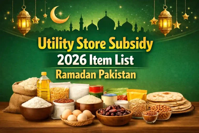 Utility Store Subsidy 2026 Item List Ramadan Pakistan
