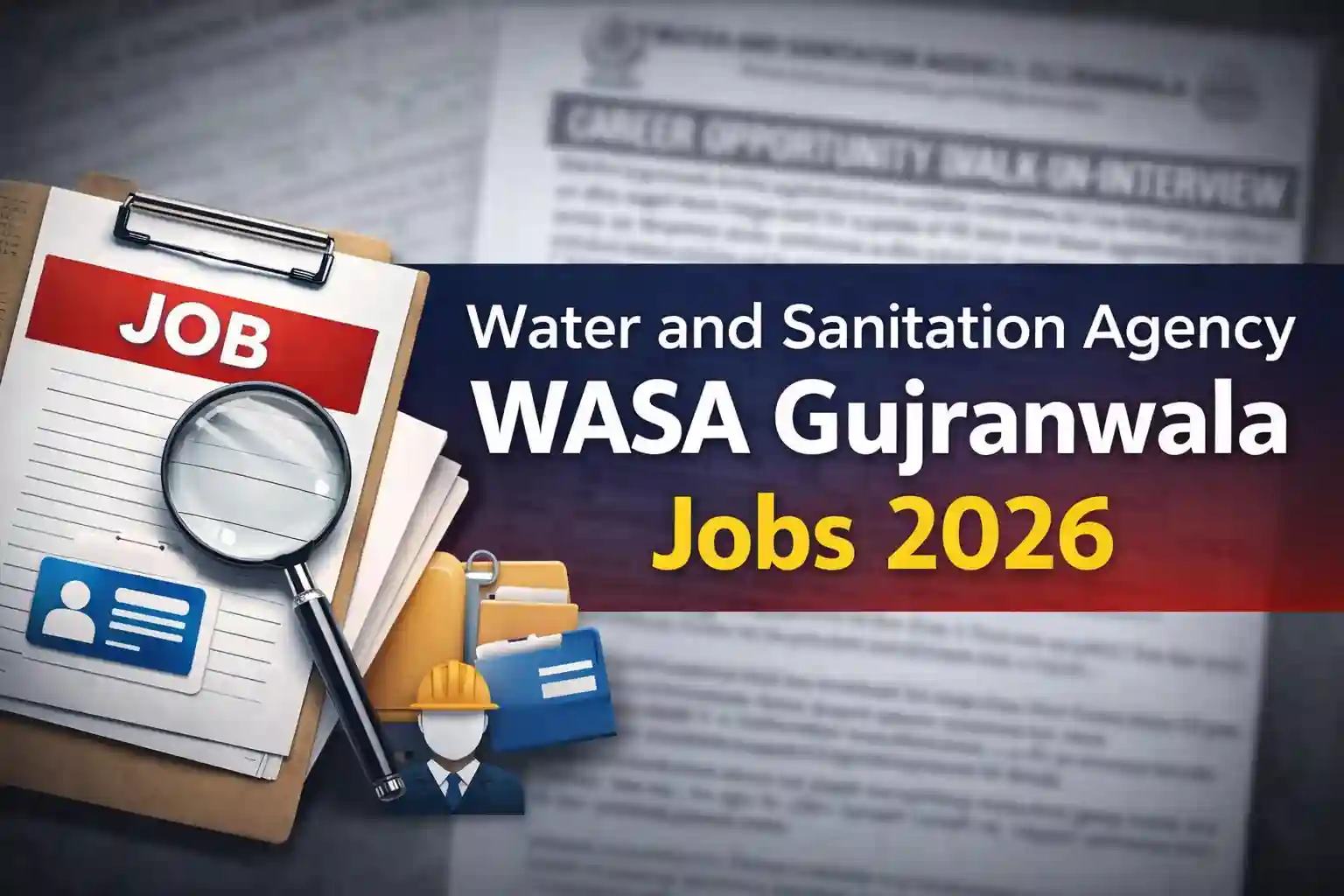 Water and Sanitation Agency WASA Gujranwala Jobs 2026