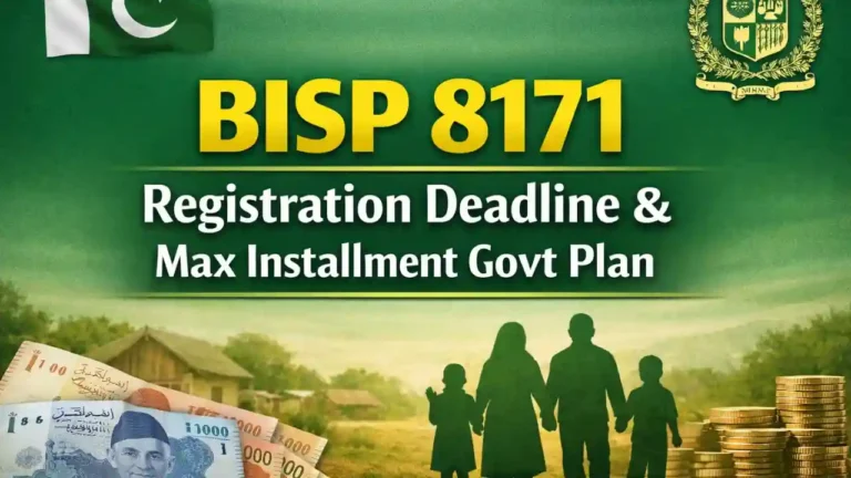 What Is the Deadline To Online Apply For BISP 8171 Registration and What’s Maximum BISP Installment Govt Plan