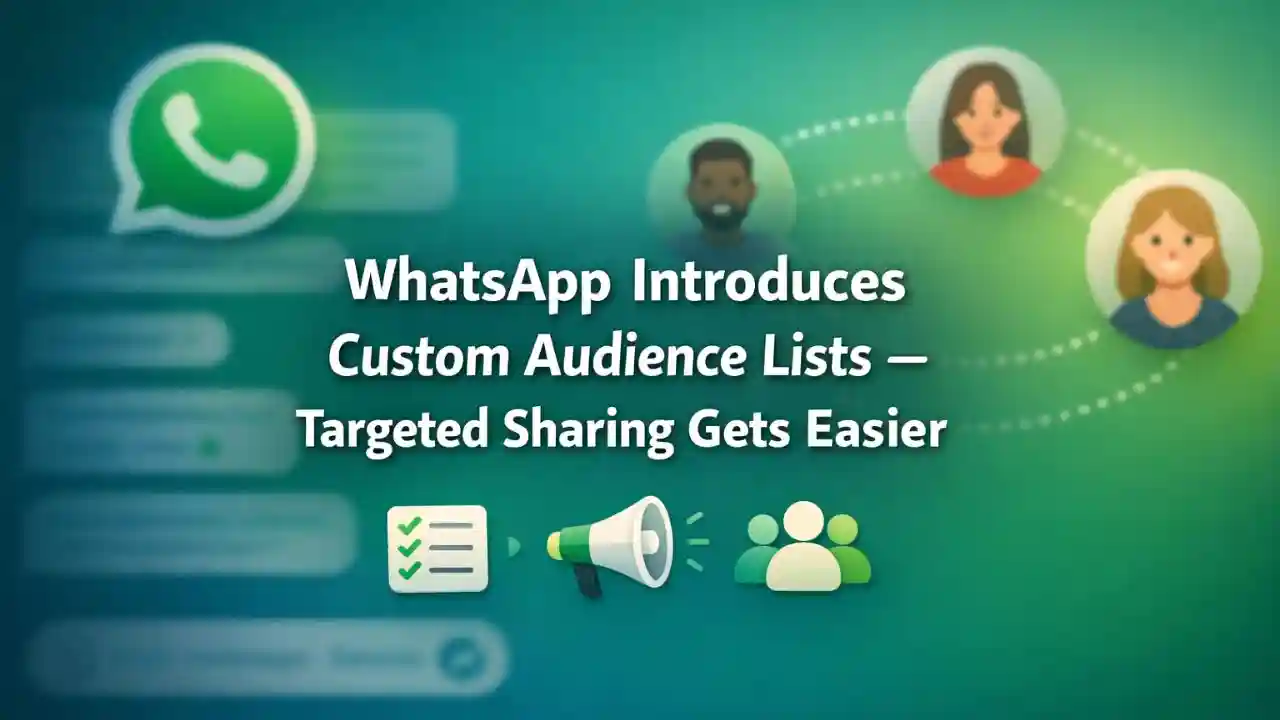 WhatsApp Introduces Custom Audience Lists – Targeted Sharing Gets Easier 1 WhatsApp Introduces Custom Audience Lists – Targeted Sharing Gets Easier